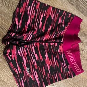 Nike Women's Athletic Shorts in Pink and Black
